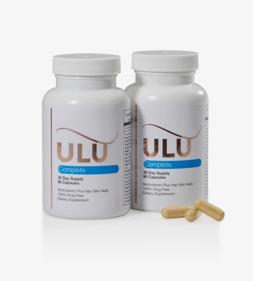 ULULIFE Complete Multivitamin for Men & Women - Hair, Nails and Skin Vitamins for Women - Biotin, Collagen, Keratin, & More Capsules, 2 Count