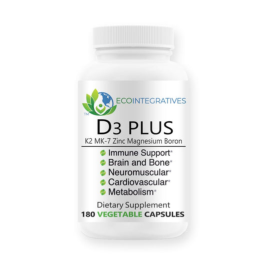 EcoIntegratives Vitamin D3 Plus Boron Vitamin K2 Magnesium Zinc Capsule, 180 Count
