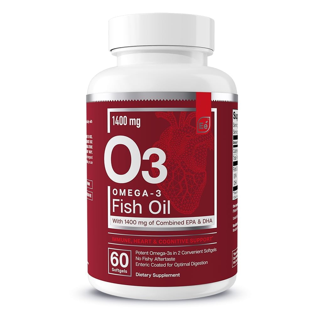 Essential Elements Omega-3 Fish Oil Supplement with EPA & DHA Softgels 60 Count
