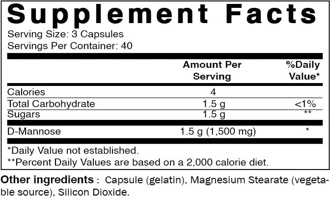 Brieofood D-Mannose Capsules 120 Capsules
