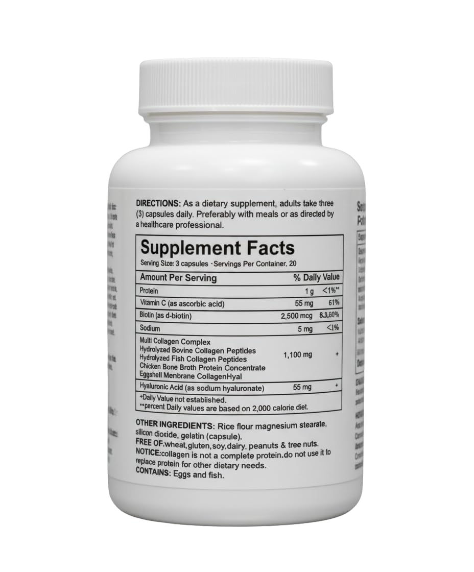 Okian Multi Collagen Peptides Complex Capsules, 120 Count