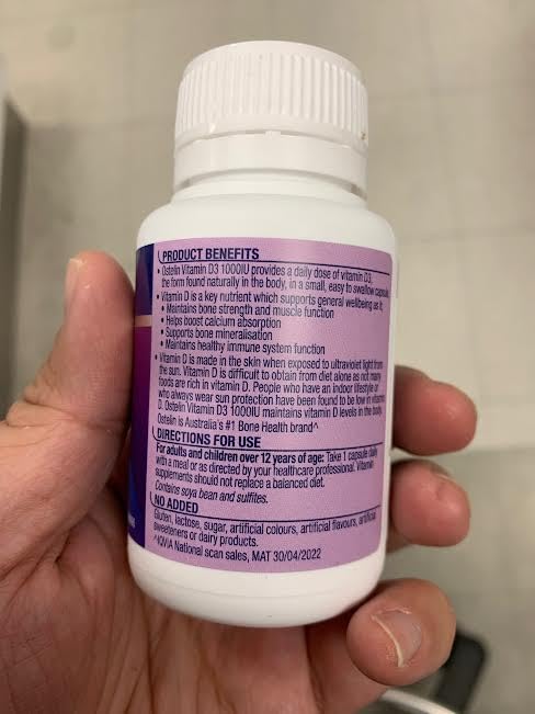 Ostelin Vitamin D3 1000IU Capsule, 130 Capsules