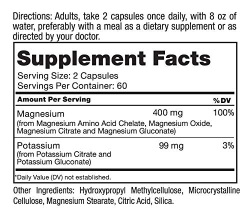 Roex Magnesium Potassium Capsules, 120 Count