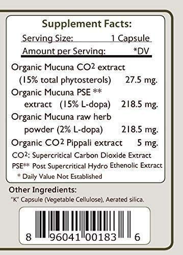 Tattva's Herbs Mucuna Pruriens CO2 Holistic Extract 500 mg Capsule 120 Count