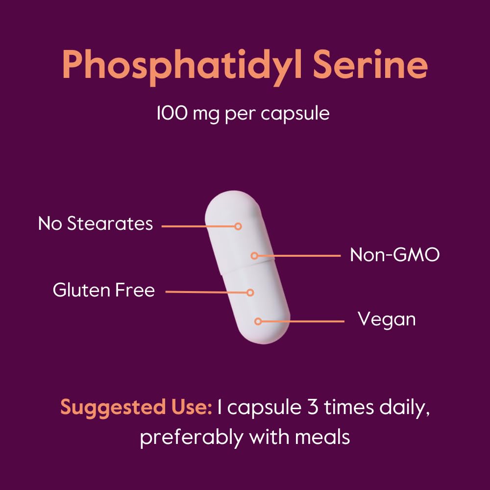BESTVITE Phosphatidylserine 100mg Sharp-PS® Green Veg Capsules, 120 Count