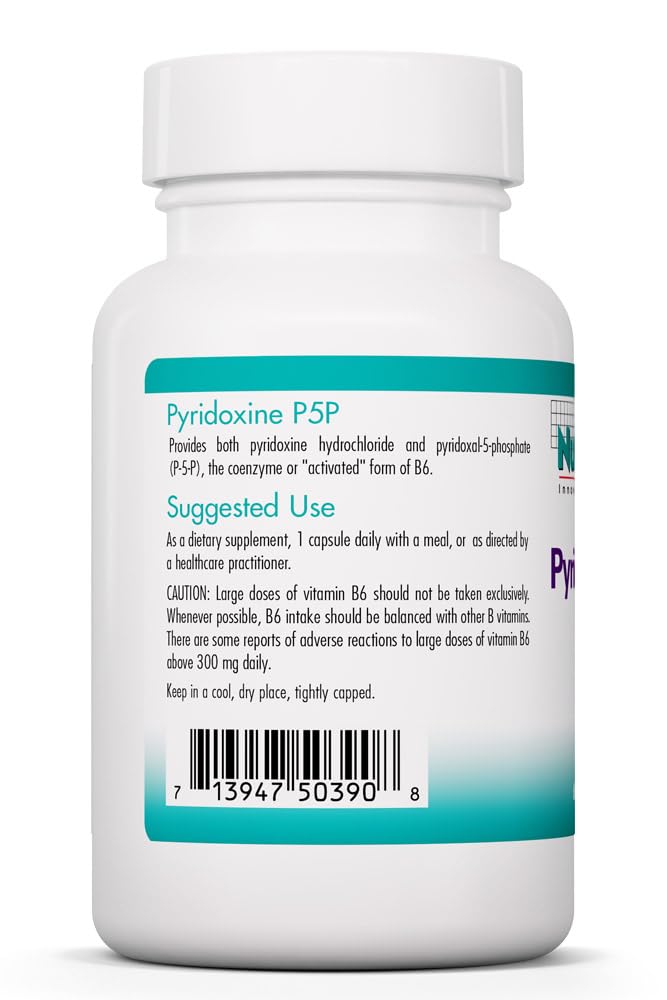 Nutricology Pyridoxine P5P Capsules, 60 Count
