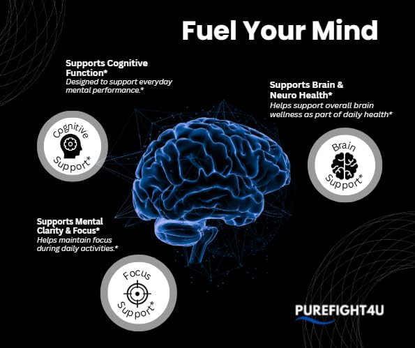PureFight4U Reawaken Advanced Brain Function Dietary Supplement Brain Boost Formula Capsule 60 Count