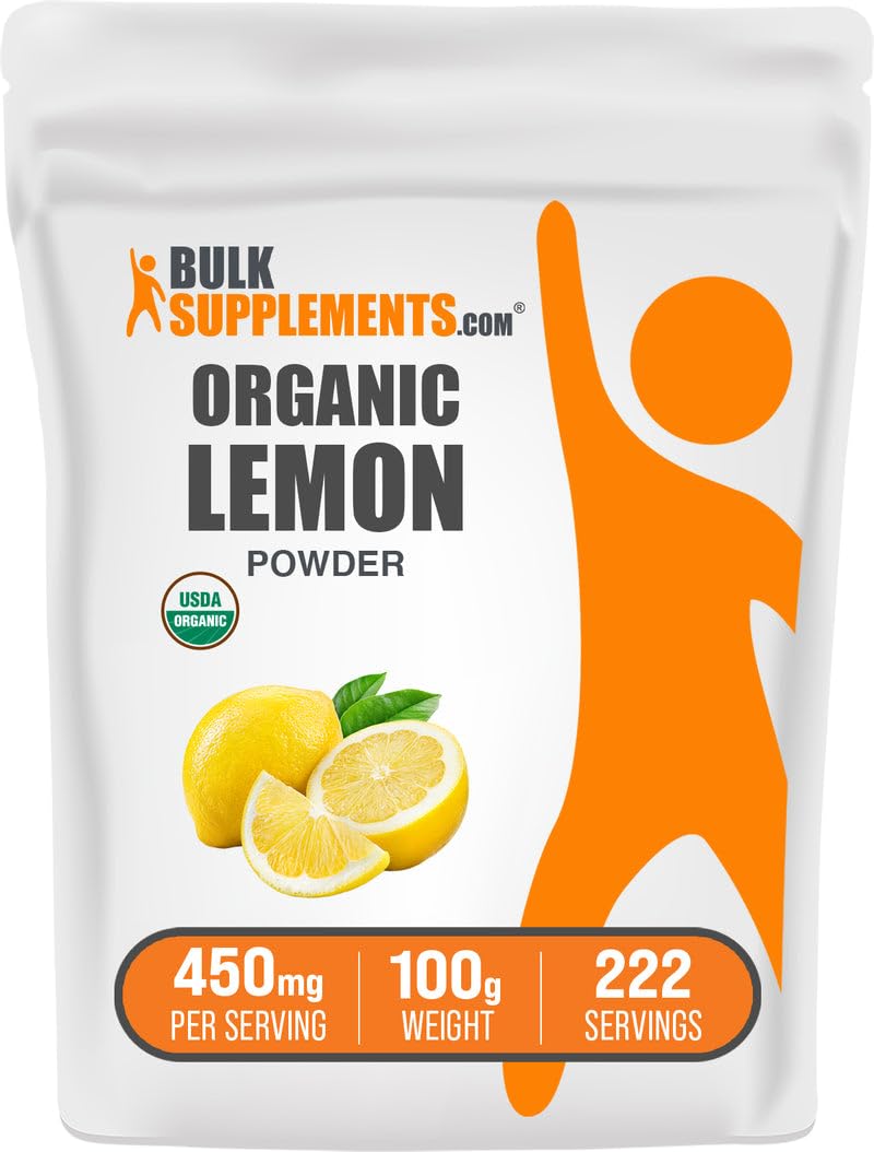 BulkSupplements Organic Lemon Powder, 3.52 oz