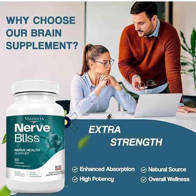Valdivia NerveBliss Advanced Nerve Support Supplement Capsules, Premium Natural Multivitamin Advanced Formula, 300 Capsules