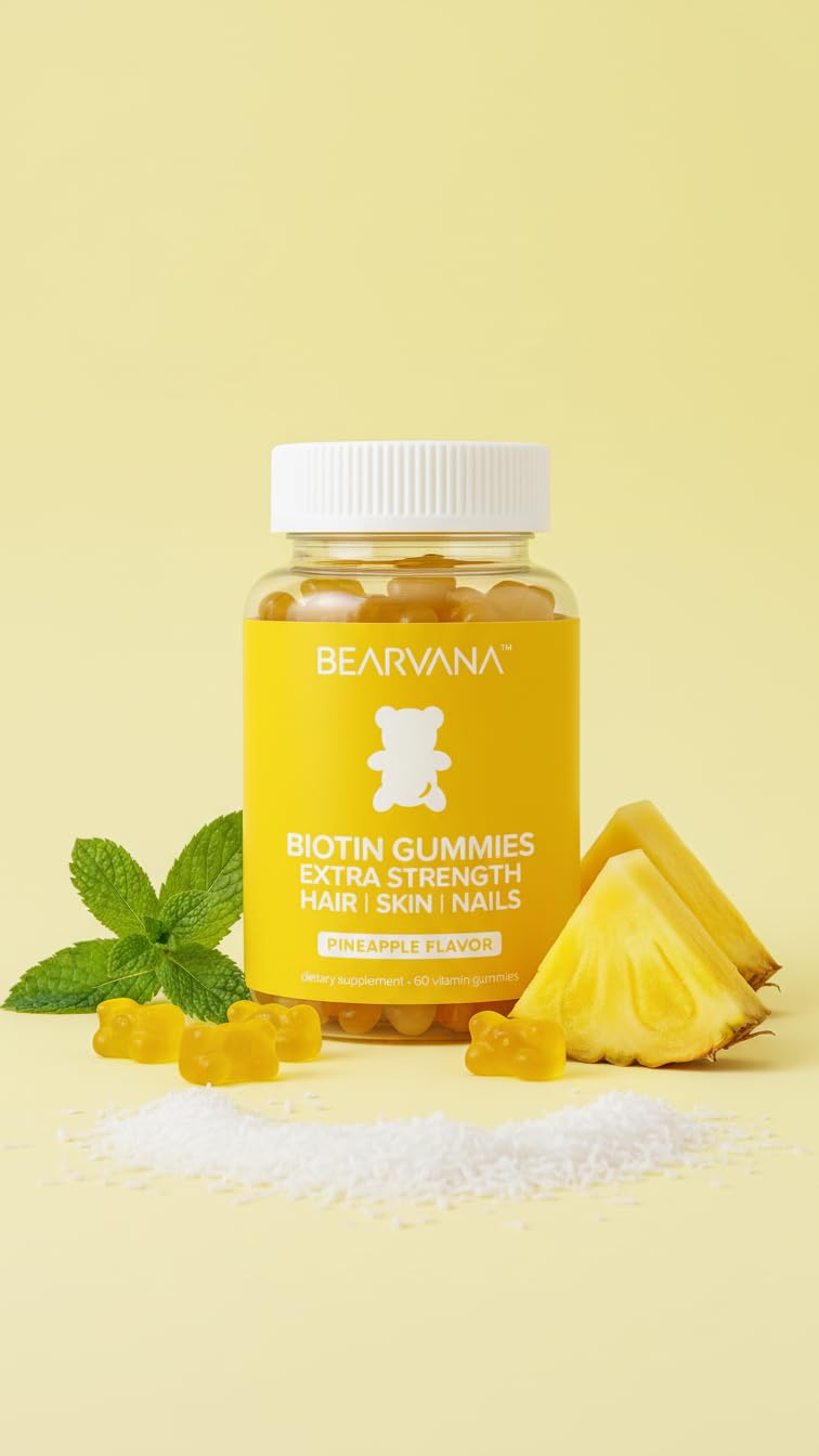 BEARVANA Biotin Gummies Extra Strength 60 Gummies