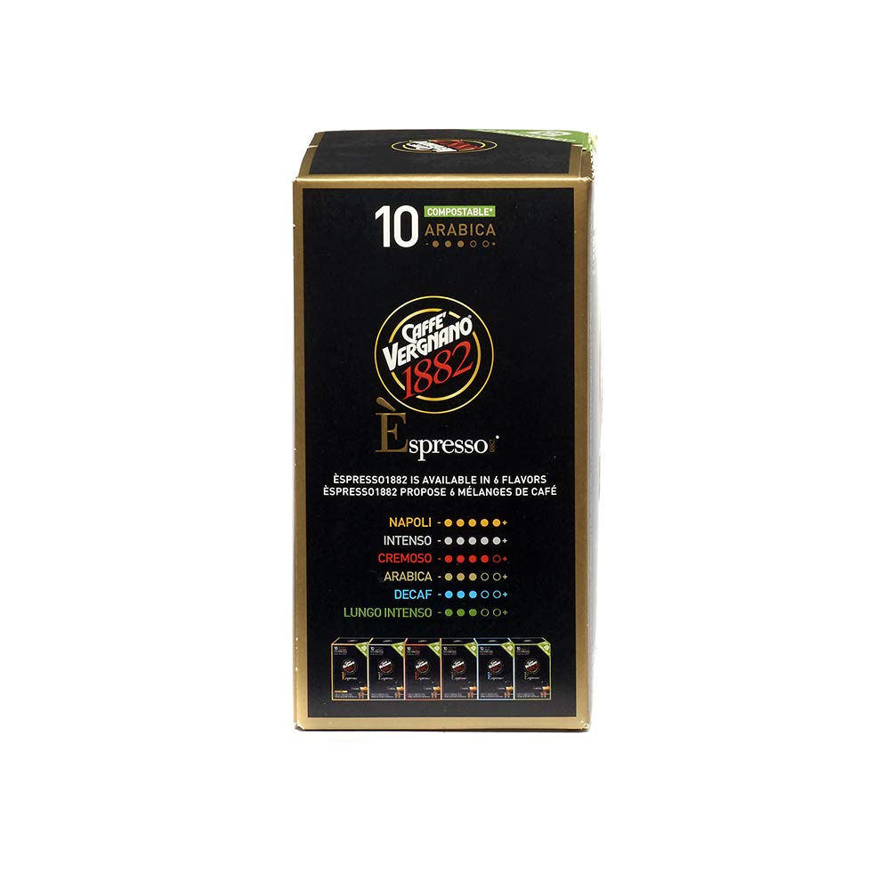 Caffe' Vergnano 1882 Arabica Capsules Compatible with Original Line Machines By Nespresso, 60 Capsules