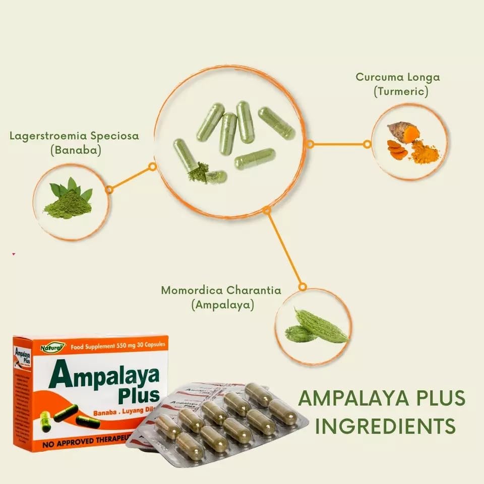 Generic Ampalaya Supplement 550mg Capsules, 30 Count