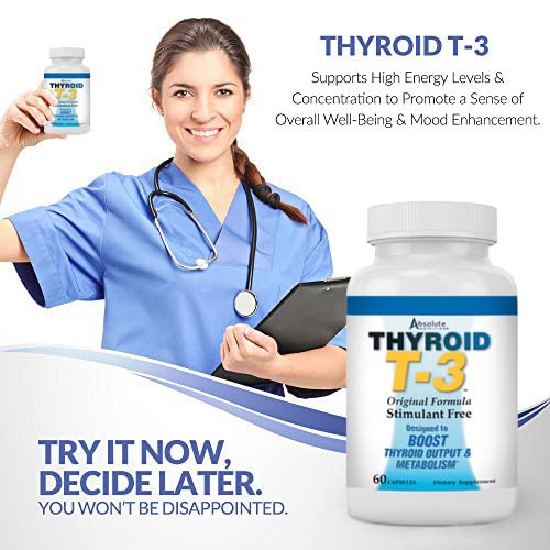 Absolute Nutrition Thyroid T3 Capsules, 120 Capsules