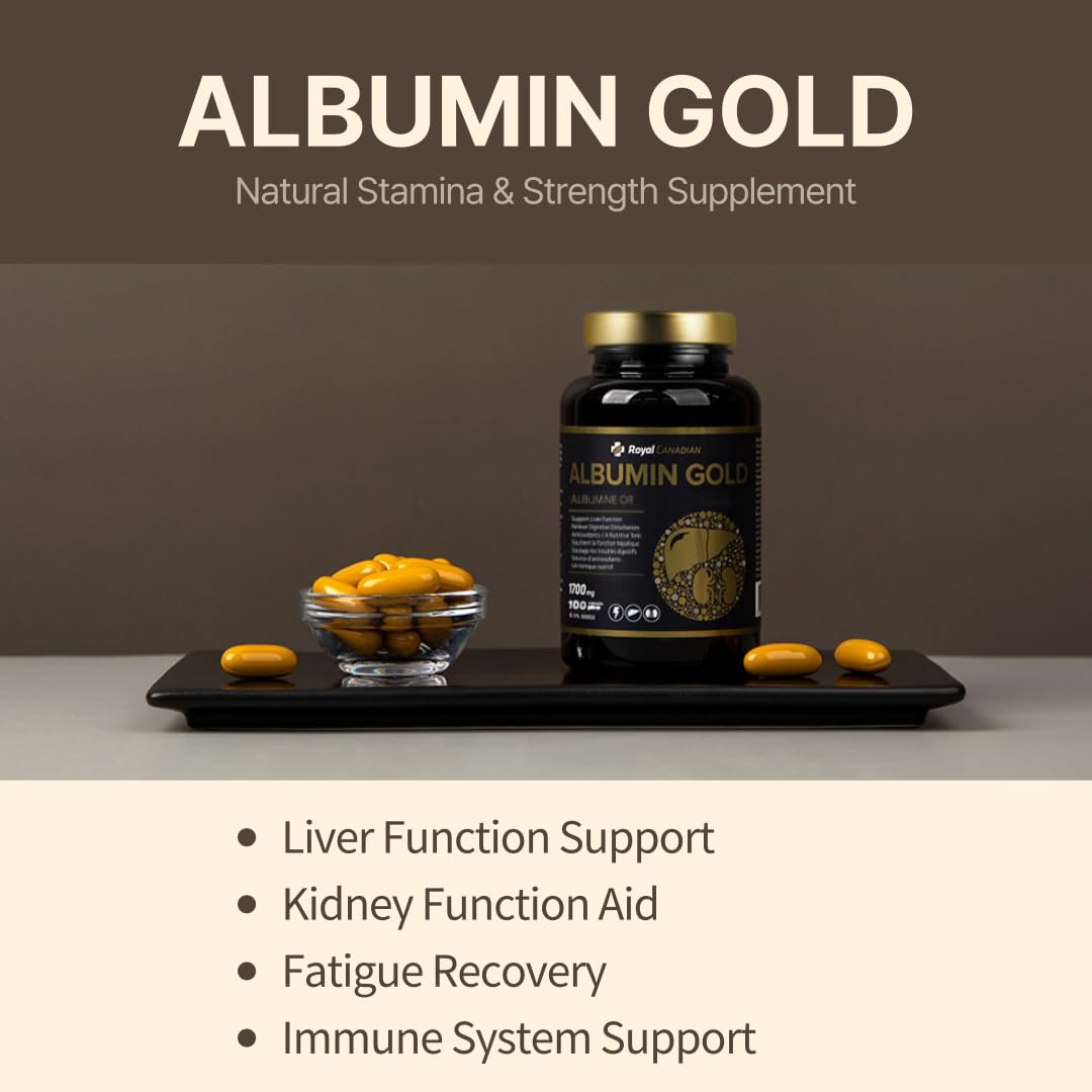 Royal Canadian Albumin Gold 1700mg 30 Capsules