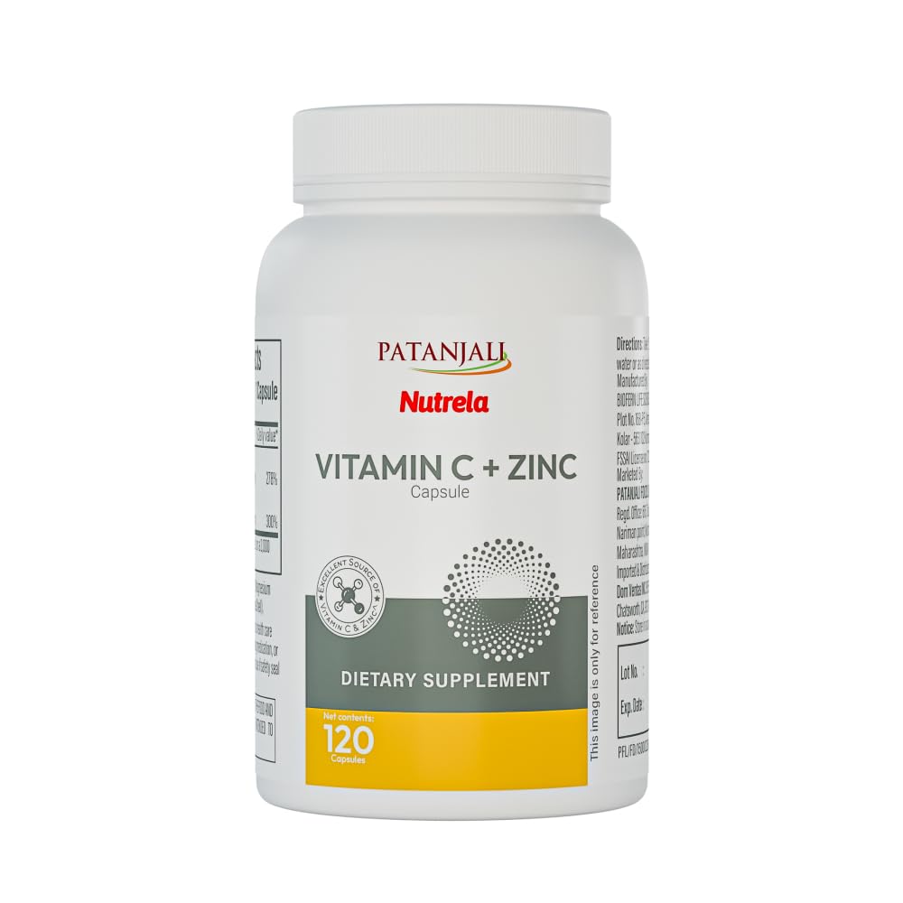 Patanjali Vitamin C with Zinc Capsule, 1 Count