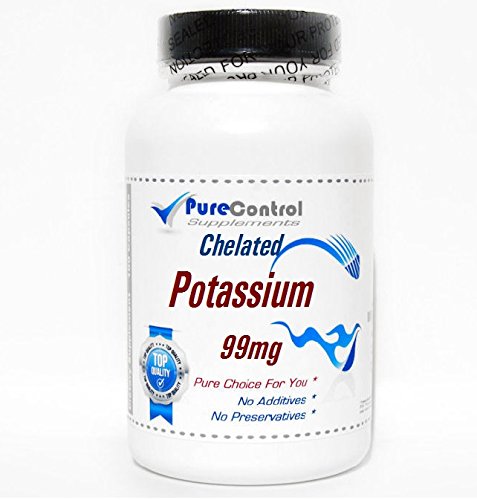 PureControl Supplements Chelated Potassium 99mg Capsules, 200 Capsules