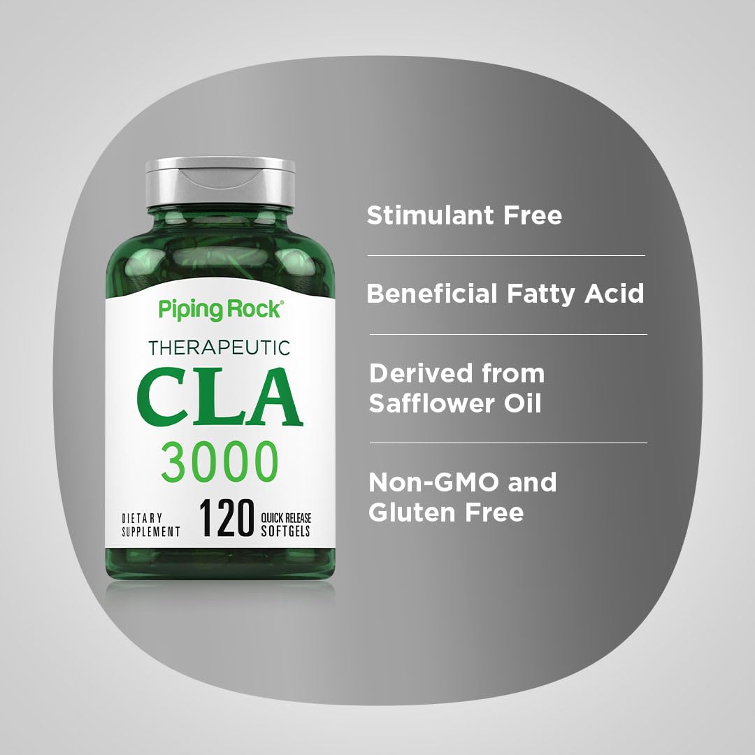 Piping Rock CLA Supplements 3000mg Softgels 120 Count