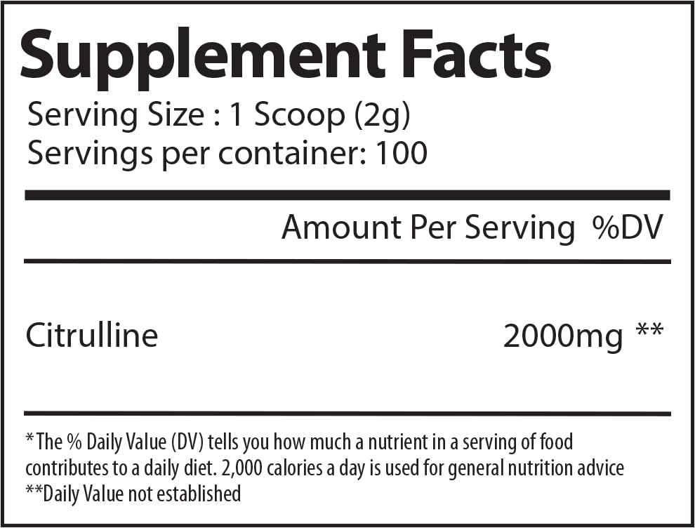 Alpha Supps L-Citrulline Powder Unflavored, 7.1 Ounce