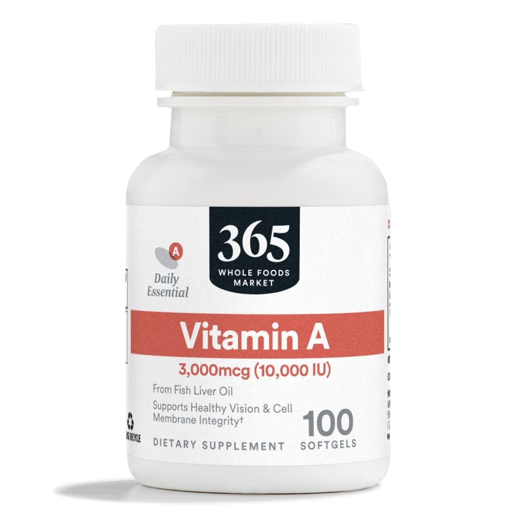 365 by Whole Foods Market Vitamin A 10,000 IU Softgels 100