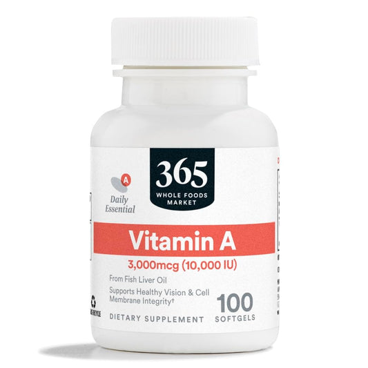 365 by Whole Foods Market Vitamin A 10,000 IU Softgels 100