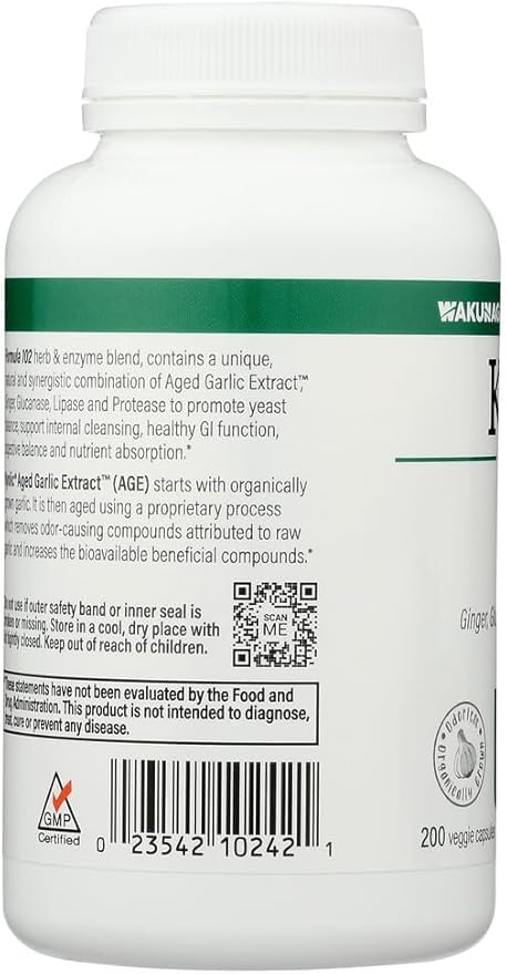 Kyolic #102 Garlic W/Enzyme Veg, 200 Capsules