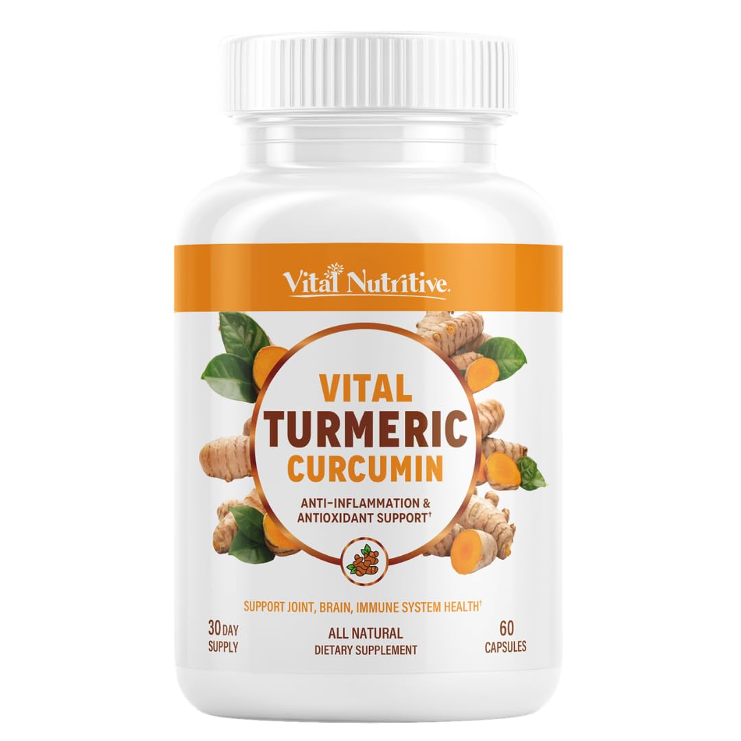 Vital Nutritive Turmeric Curcumin Supplement Capsules 60 Count