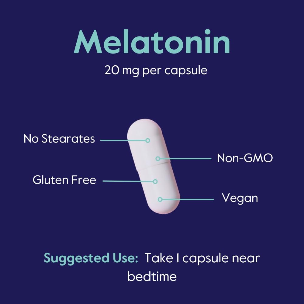 BESTVITE Melatonin 20 mg Capsule, 120 Count