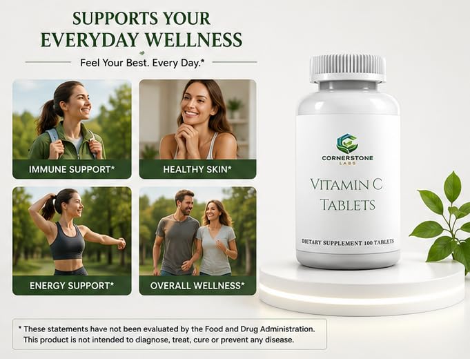 Cornerstone Labs Vitamin C Tablet 100 Count