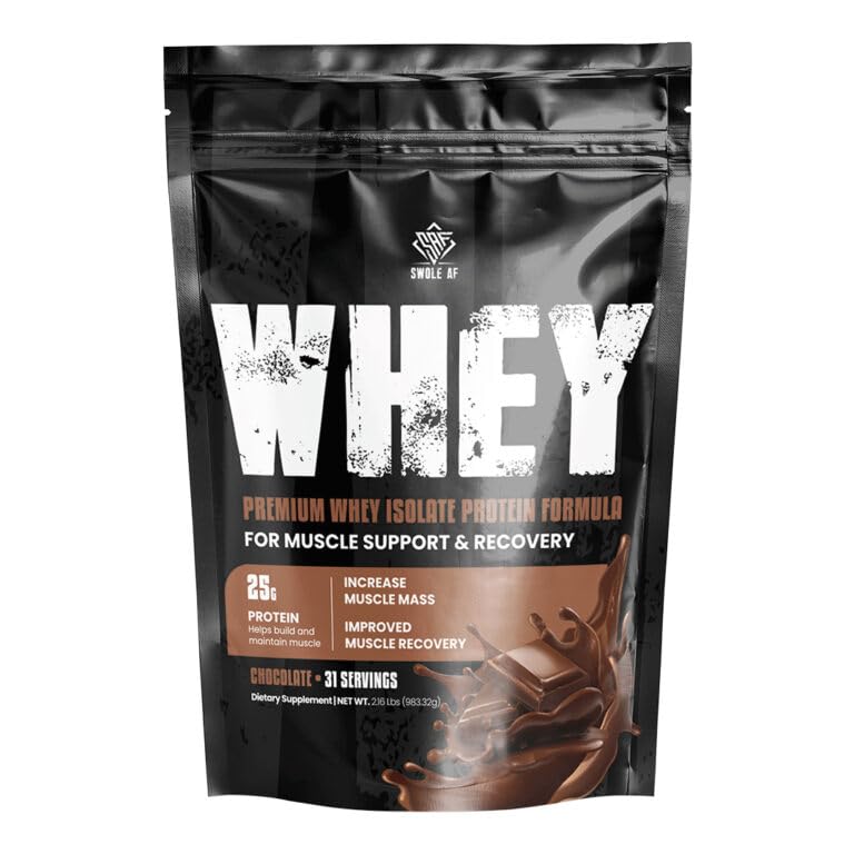 Swole AF Whey Isolate Protein Formula Powder, Chocolate, 2.04 lb