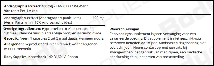 NOW Foods Andrographis Extract 400 mg Capsule 90 Count