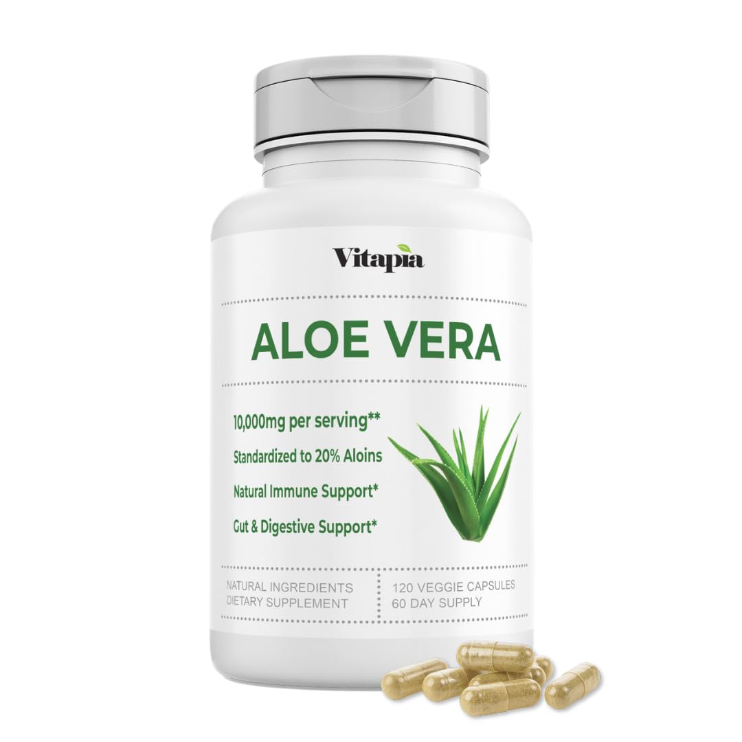 Vitapia Organic Aloe Vera Capsules 120 Count