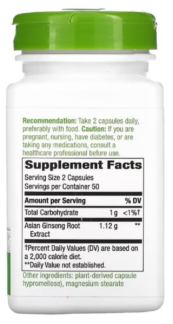 Nature's Way Ginseng Korean Capsules 100
