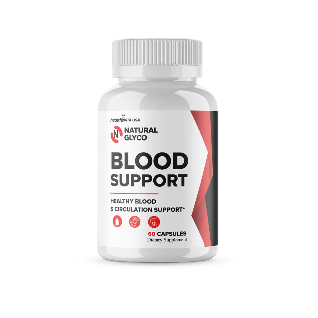 HealthyVita USA Natural Glyco Blood Support Capsules 60 Count