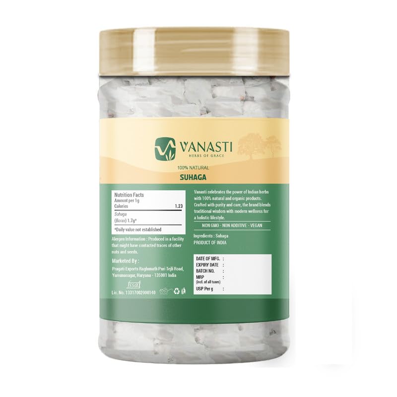 VANASTI Suhaga Tankan Bhasma Borax Powder 7.05 Ounce