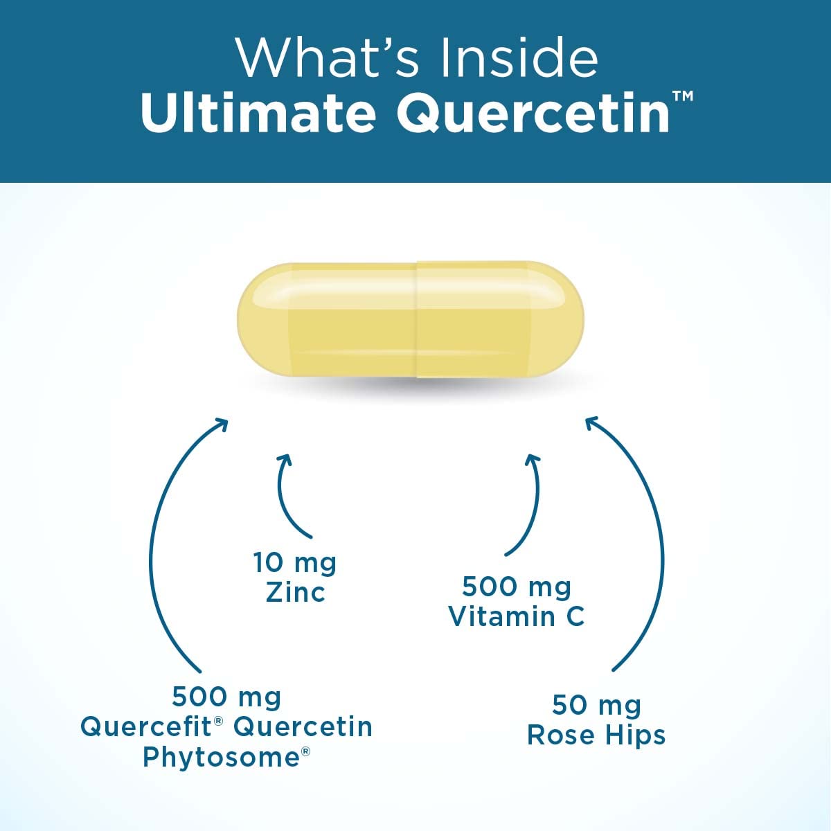 Purity Products Ultimate Quercetin 20x More Absorbable Than Ordinary Quercetin - Quercefit Phytosome, Zinc, Vitamin C & More, 60 Veg Capsules