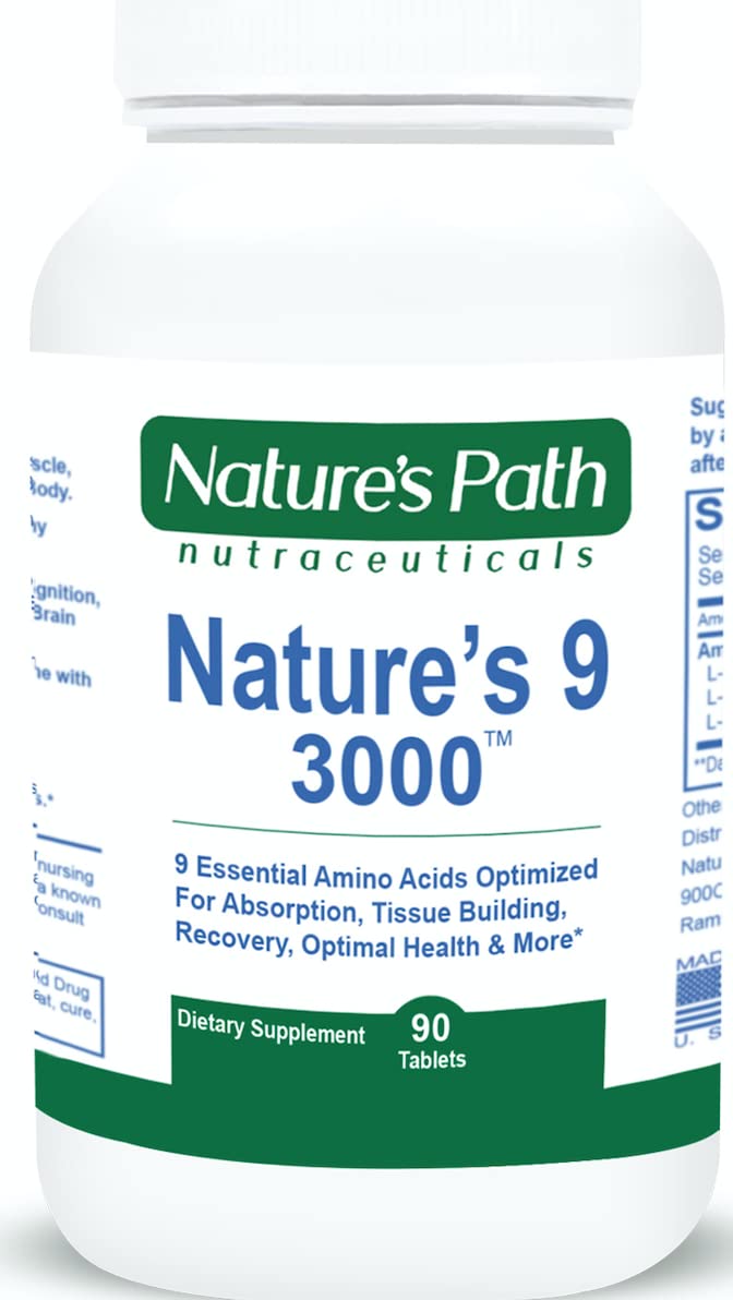 Nature's Path Nutraceuticals Nature's 9 3000 Essential Amino Acids Supplement Capsules 90 Count