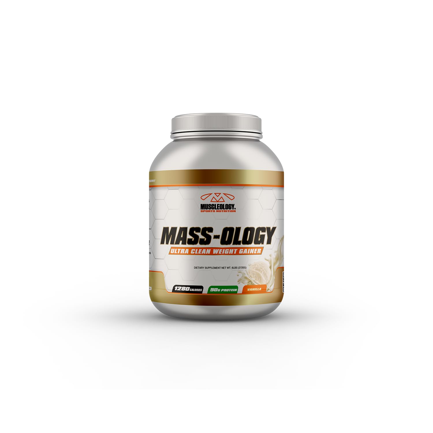 MUSCLEOLOGY Weight Gainer Whey Protein Powder Vanilla, 7.8 lb