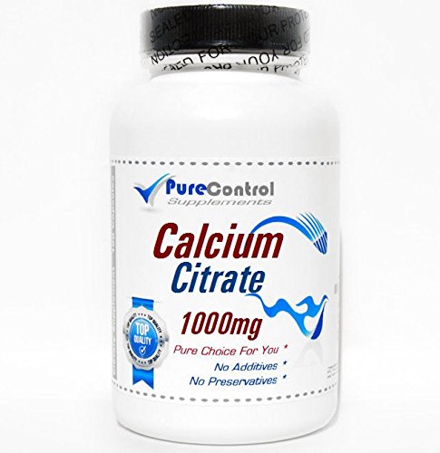 PureControl Supplements Calcium Citrate 1000mg Capsules, 100 Capsules