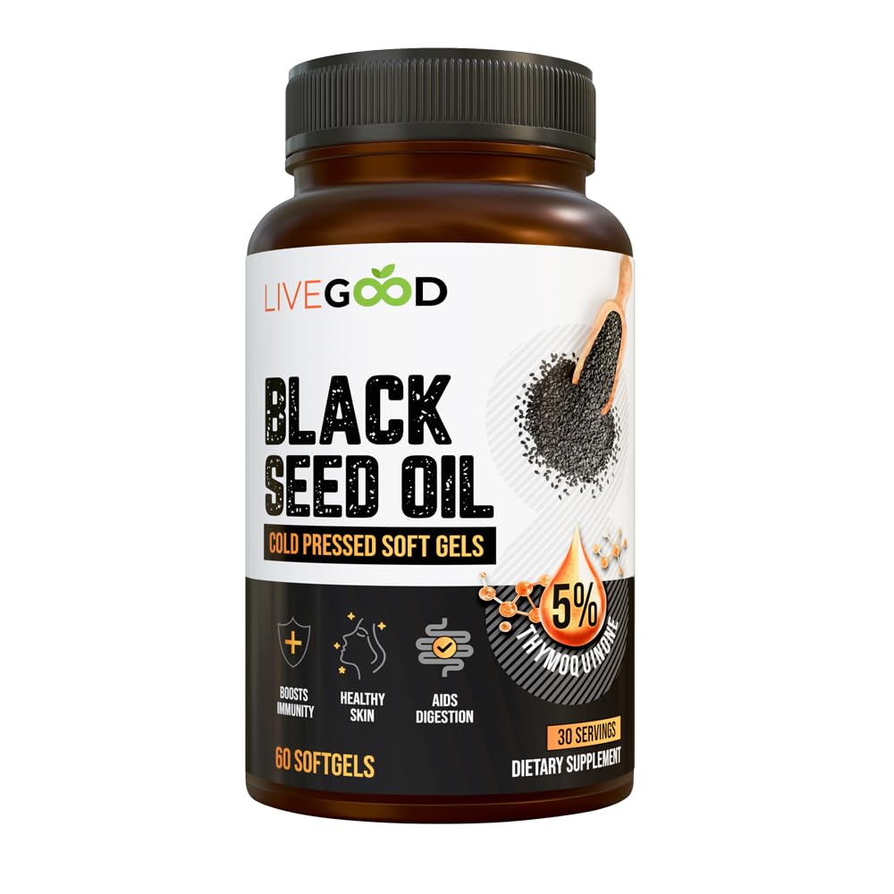 LIVEGOOD Black Seed Capsules, 60 Count