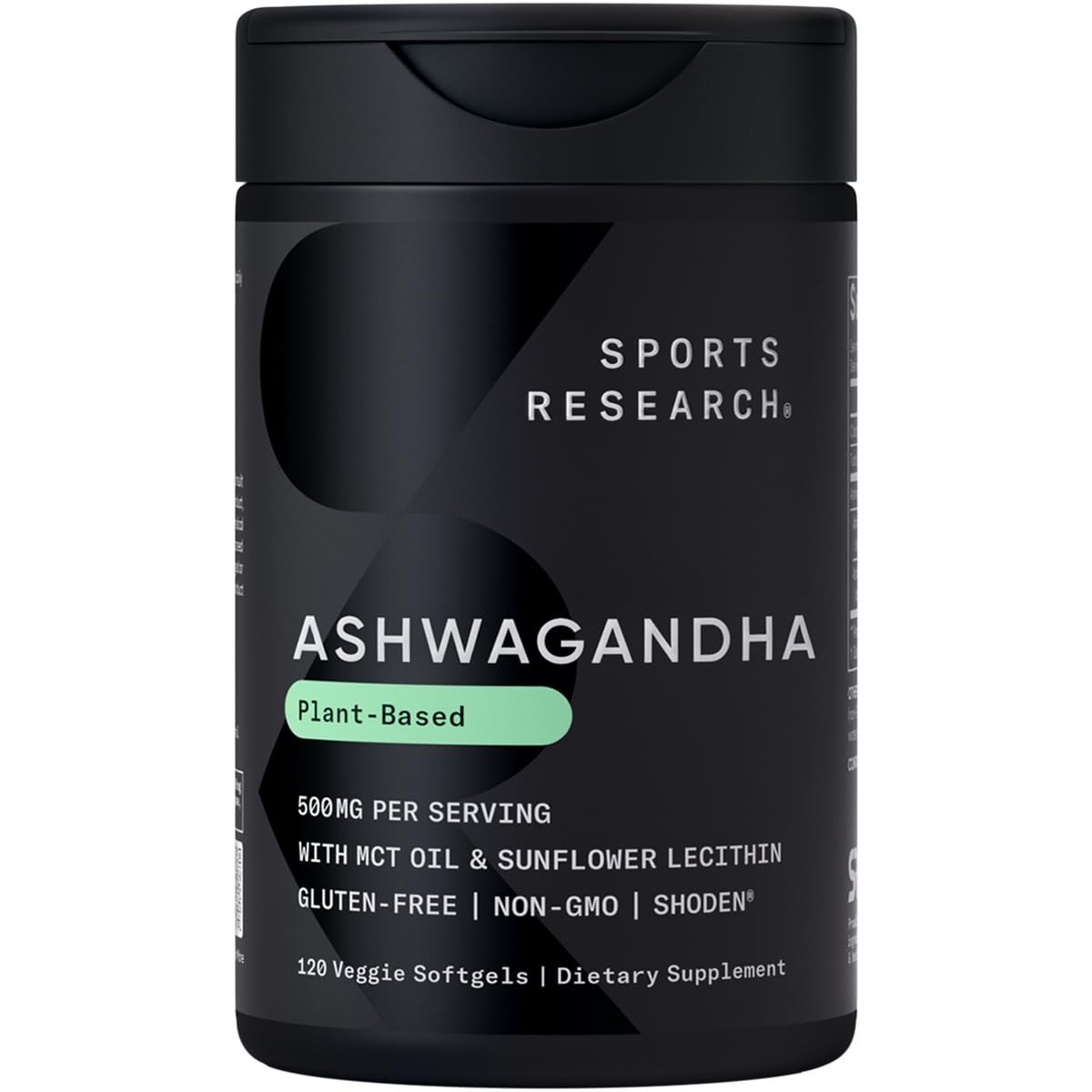 Sports Research Ashwagandha Softgels with Coconut MCT Oil - 120 Count