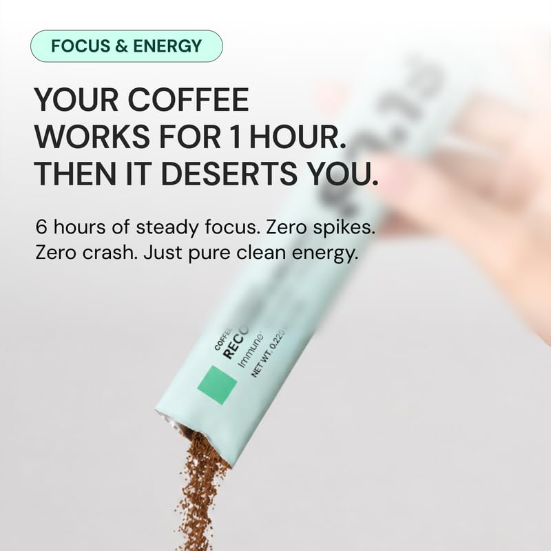 Sans Focus & Energy Mushroom Coffee Alternative Powder, 30 Sticks