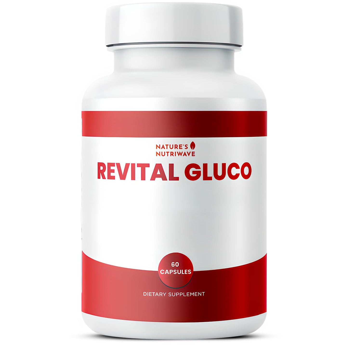 Nature’s NutriWave Revital Gluco Daily Supplement with Vitamin C, Vitamin E, Magnesium, Biotin, Zinc & 10+ Botanical Ingredients – Stimulant-Free Formula – Made in USA, Non-GMO – 60 Capsules