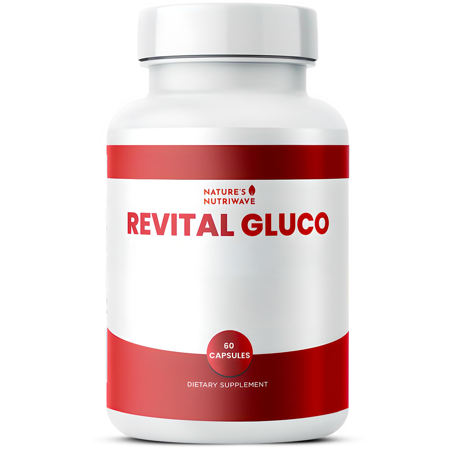 Nature’s NutriWave Revital Gluco Daily Supplement with Vitamin C, Vitamin E, Magnesium, Biotin, Zinc & 10+ Botanical Ingredients – Stimulant-Free Formula – Made in USA, Non-GMO – 60 Capsules