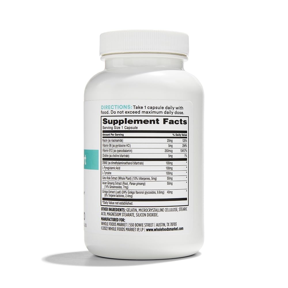 365 by Whole Foods Market Think Smart with Ginkgo Biloba Capsules, 240 Capsules