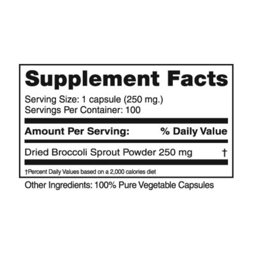 Seagate Broccoli Sprouts 250 mg Capsules 100 Count