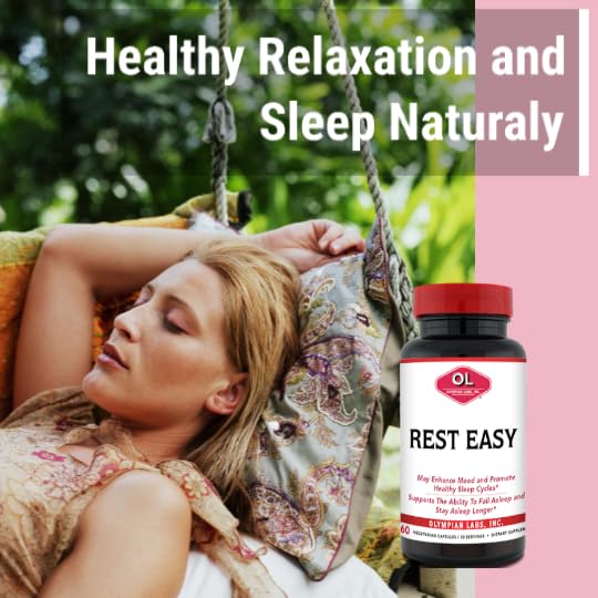 Olympian Labs Rest Easy Melatonin and Herbal Blend for Restful Sleep 60 Capsules