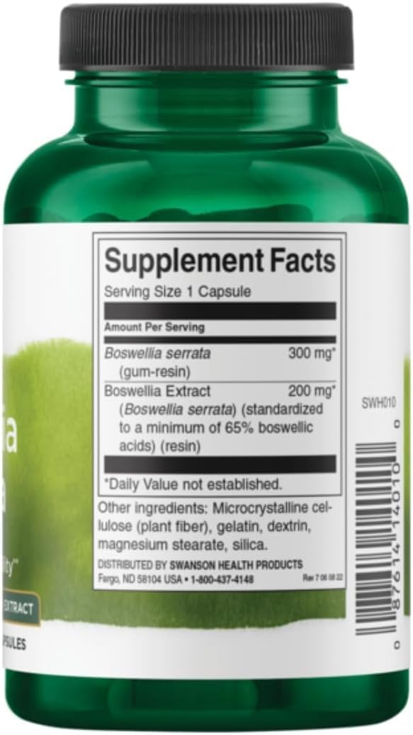 Swanson Boswellia Serrata (Standardized) 200 Milligrams, 120 Capsules