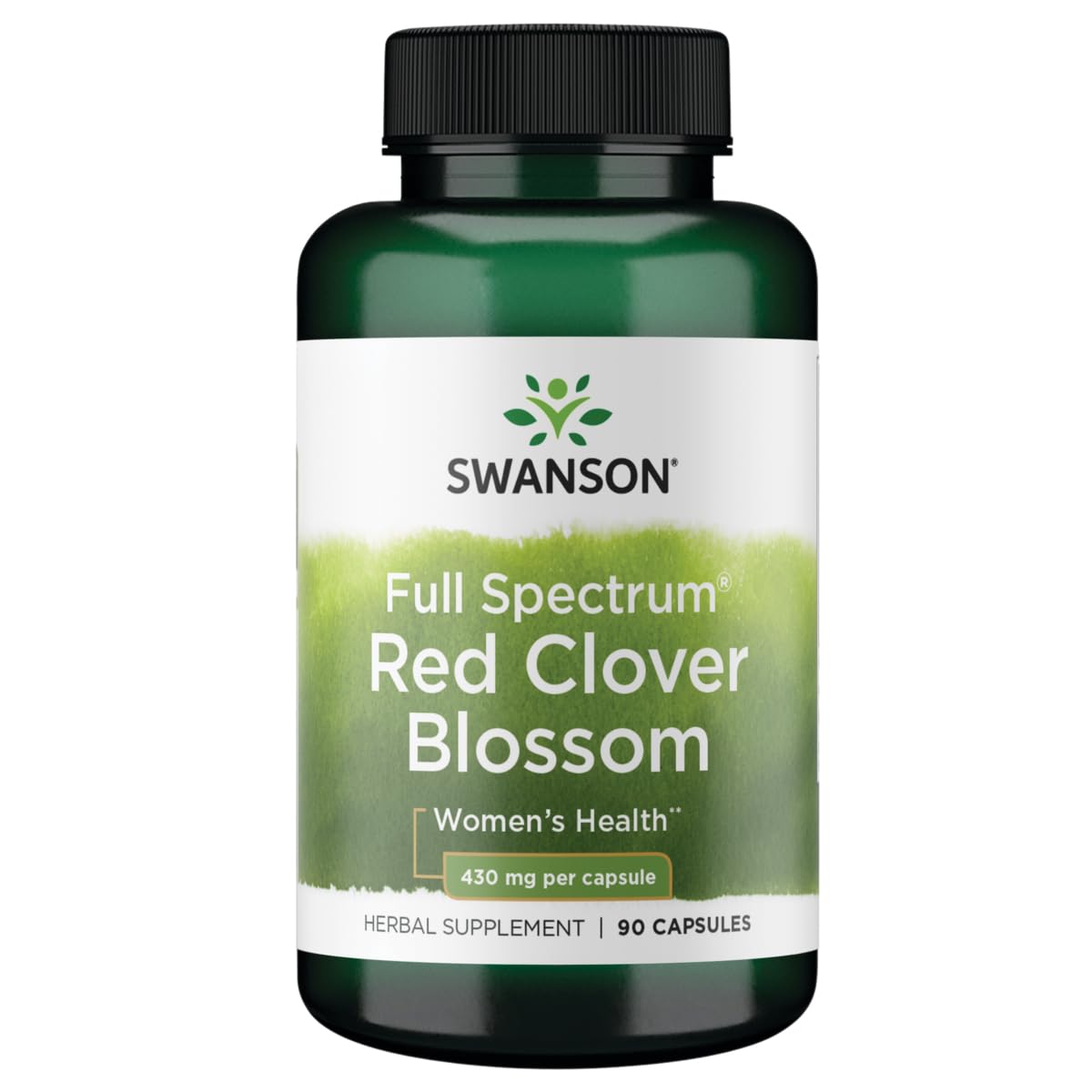 Swanson Red Clover Blossom 430 Milligrams 90 Capsules