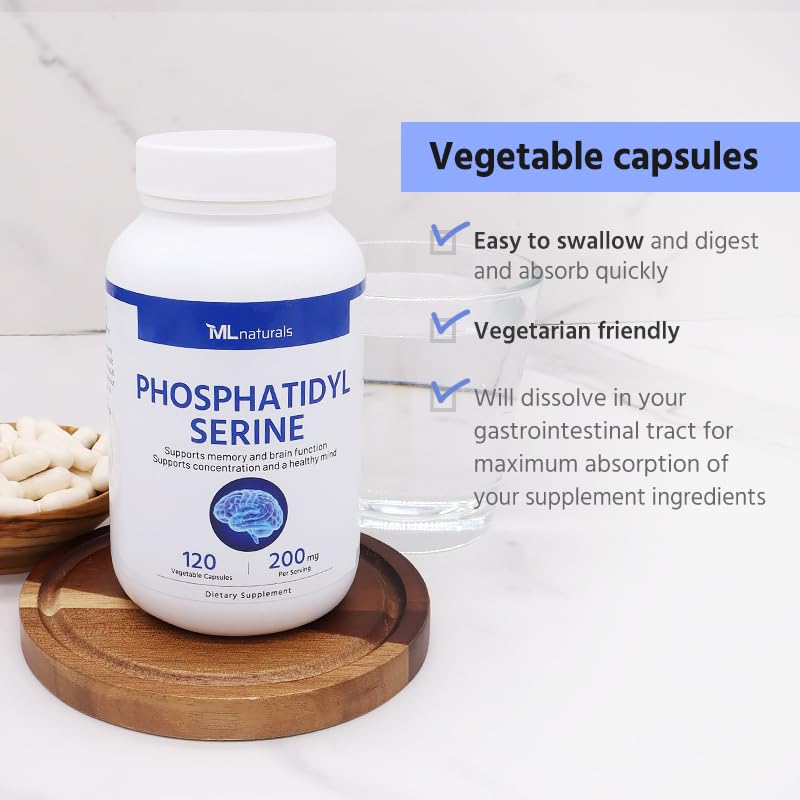 ML Naturals Phosphatidyl Serine 200mg Capsule 120 Count