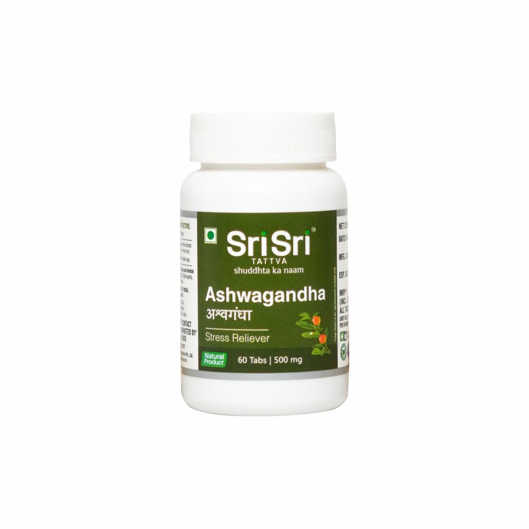 Sri Sri Products Ashwagandha 500mg Tablets, 60 Count
